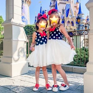 Disney Black and White Polkadot Minnie Mouse Dress - Size 6
